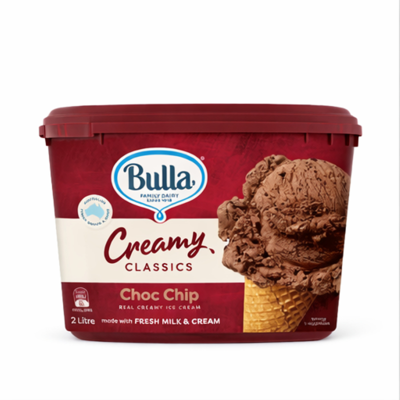 Kem Bulla Creamy Classics vị Choc Chip Hộp 2 Lít - Ảnh 5