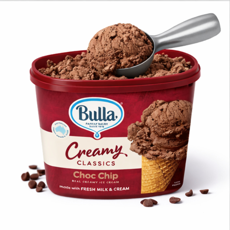 Kem Bulla Creamy Classics vị Choc Chip Hộp 2 Lít - Ảnh 3