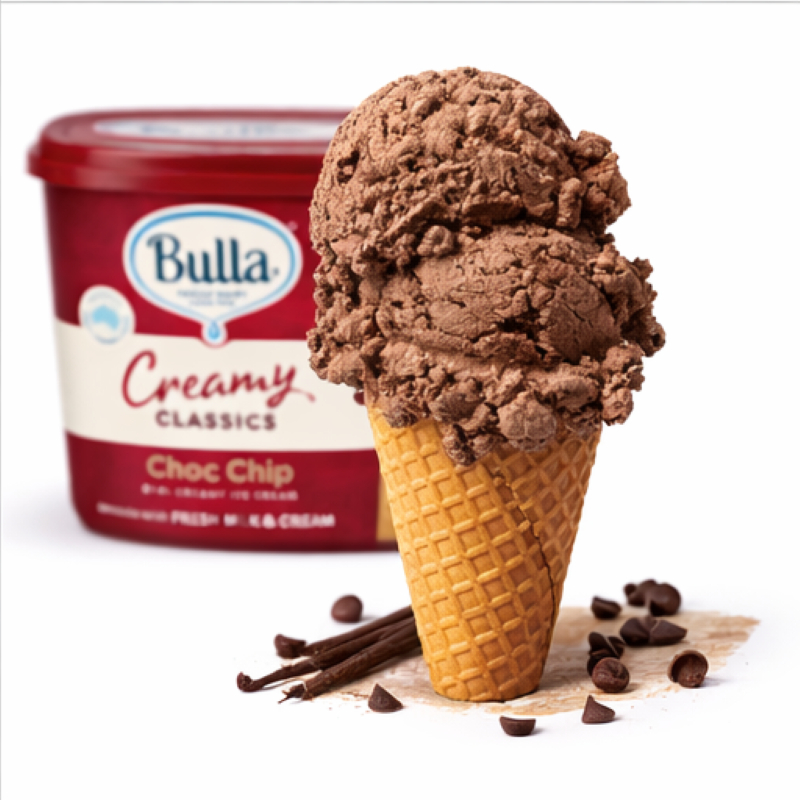 Kem Bulla Creamy Classics vị Choc Chip Hộp 2 Lít - Ảnh 2