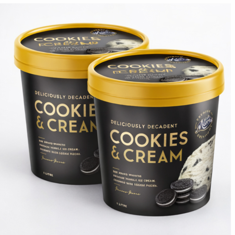 Kem MuchMoore Cookies & Cream loại 1 lít - Ảnh 4