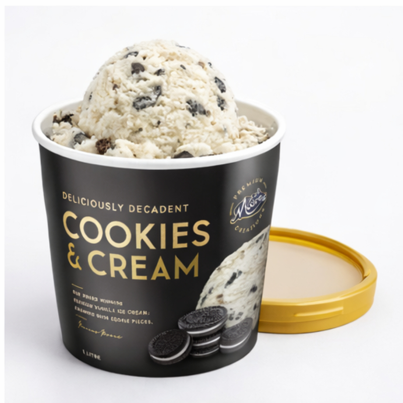 Kem MuchMoore Cookies & Cream loại 1 lít - Ảnh 2